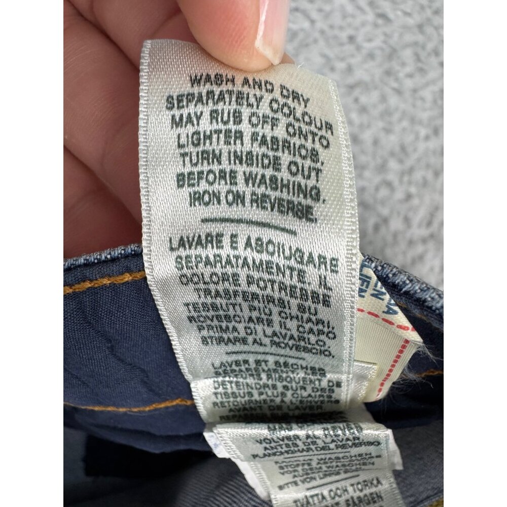 True Religion Womens Lauren Denim Shorts Size 28 Distressed Look Made In Italy N - Picture 8 of 16